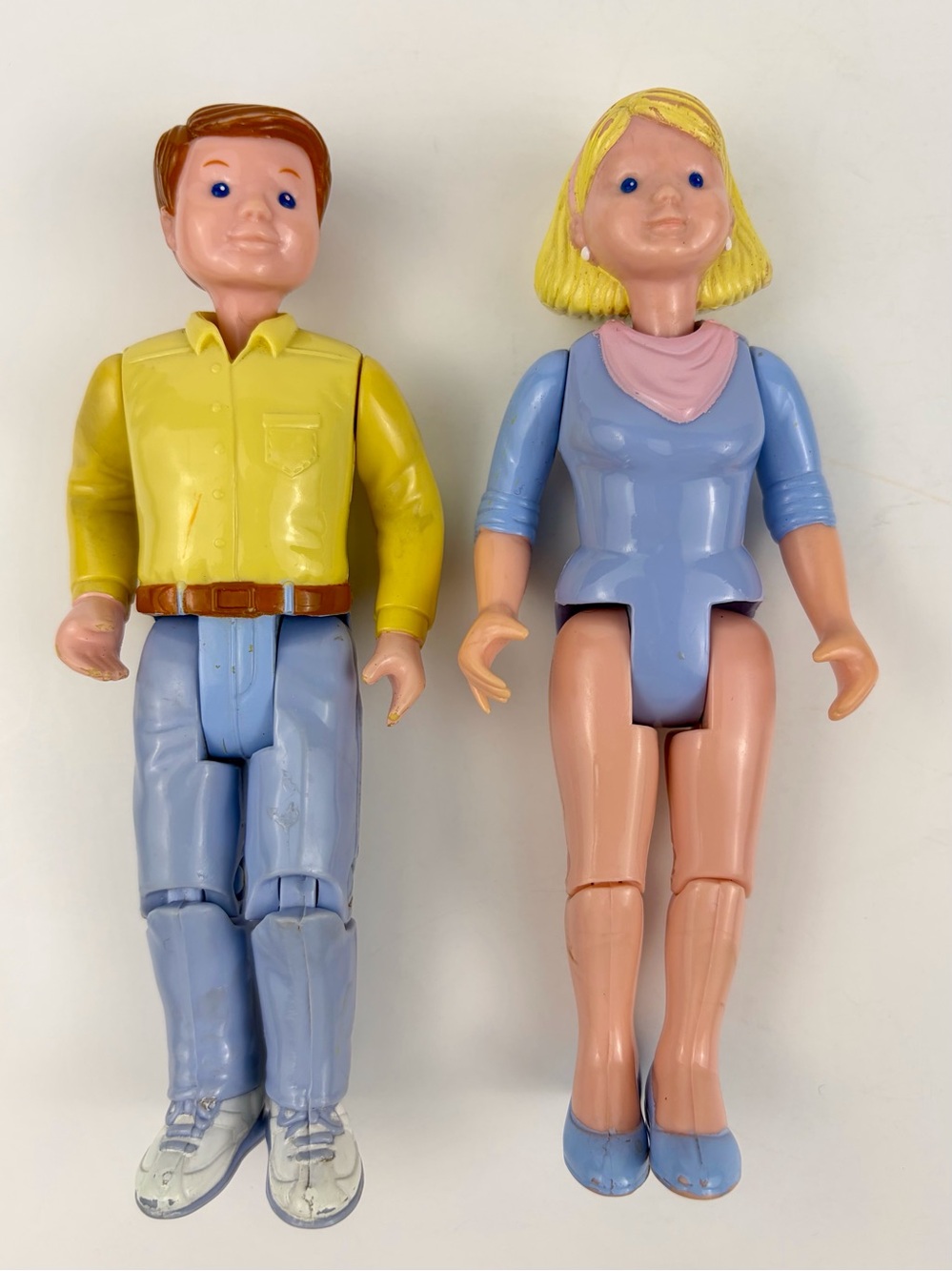 Fisher-Price Loving Family Dollhouse Parents Dad & Mom Dolls Set of 2  VTG 1993